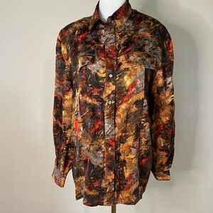 Vintage 100% Silk Women’s XL Blouse